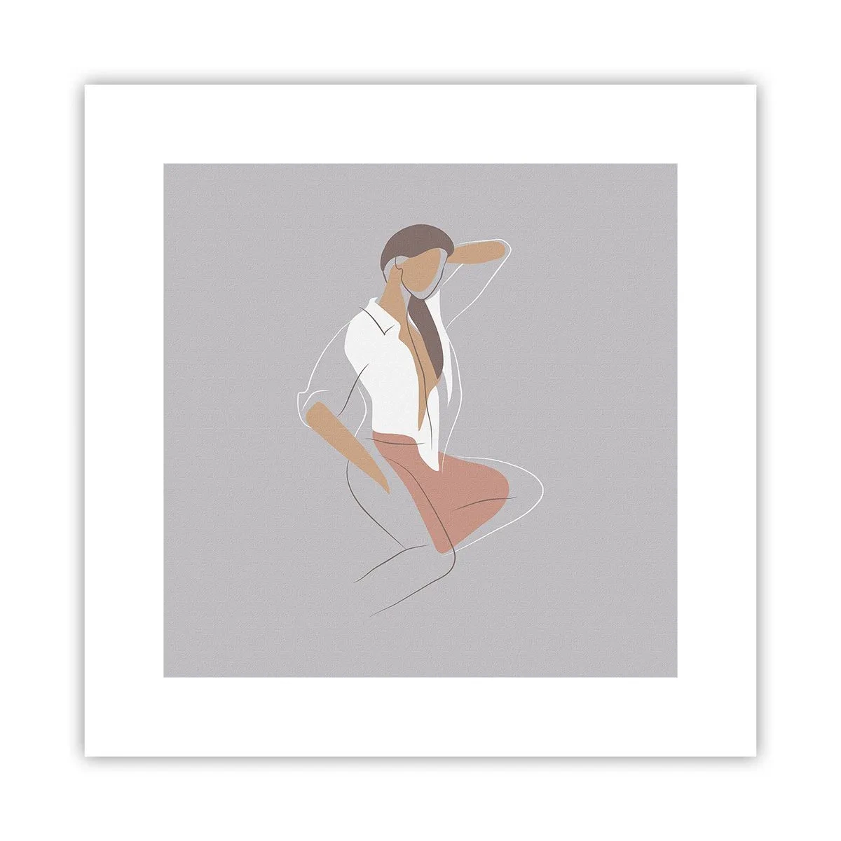 Affiche - Poster - Contour gracieux - 30x30 cm