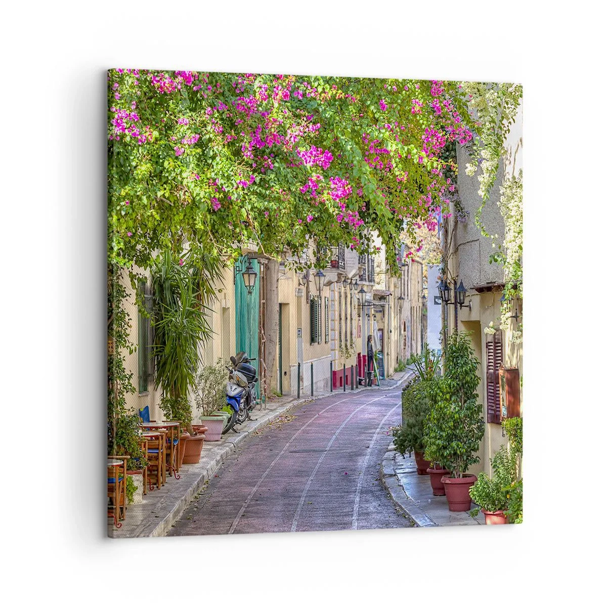 Impression sur toile - Image sur toile - Allée fleurie - 60x60 cm