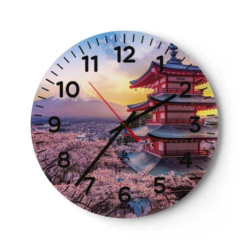 Horloge murale - Pendule murale - Essence d'âme japonnaise - 30x30 cm
