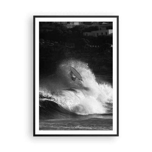 Affiche dans un cadre noir - Poster - Défi accepté! - 70x100 cm