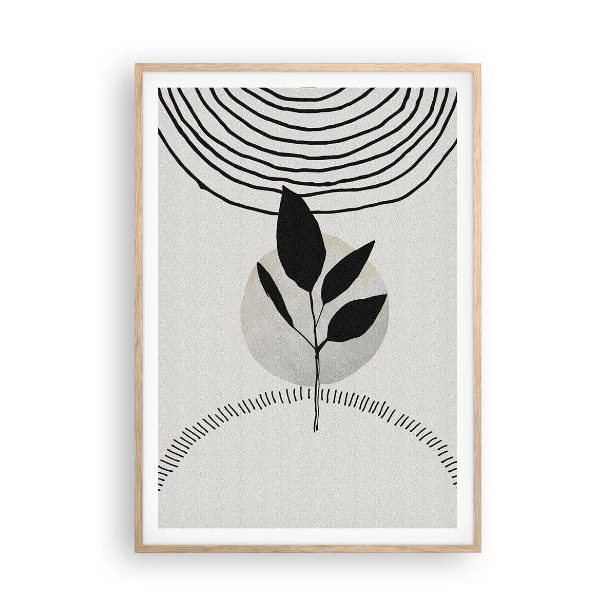 Affiche dans un chêne clair - Poster - Composition : rituels de la nature - 70x100 cm