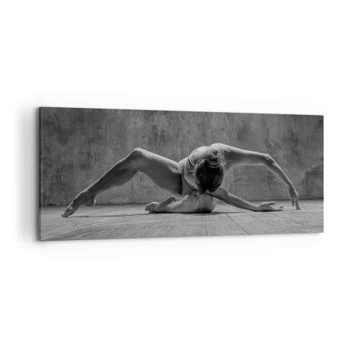 Impression sur toile - Image sur toile - Une danseuse dans une pose artistique - 120x50cm - Symétrie trouvée - Décoration murale moderne pour le salon et la chambre ARTTOR