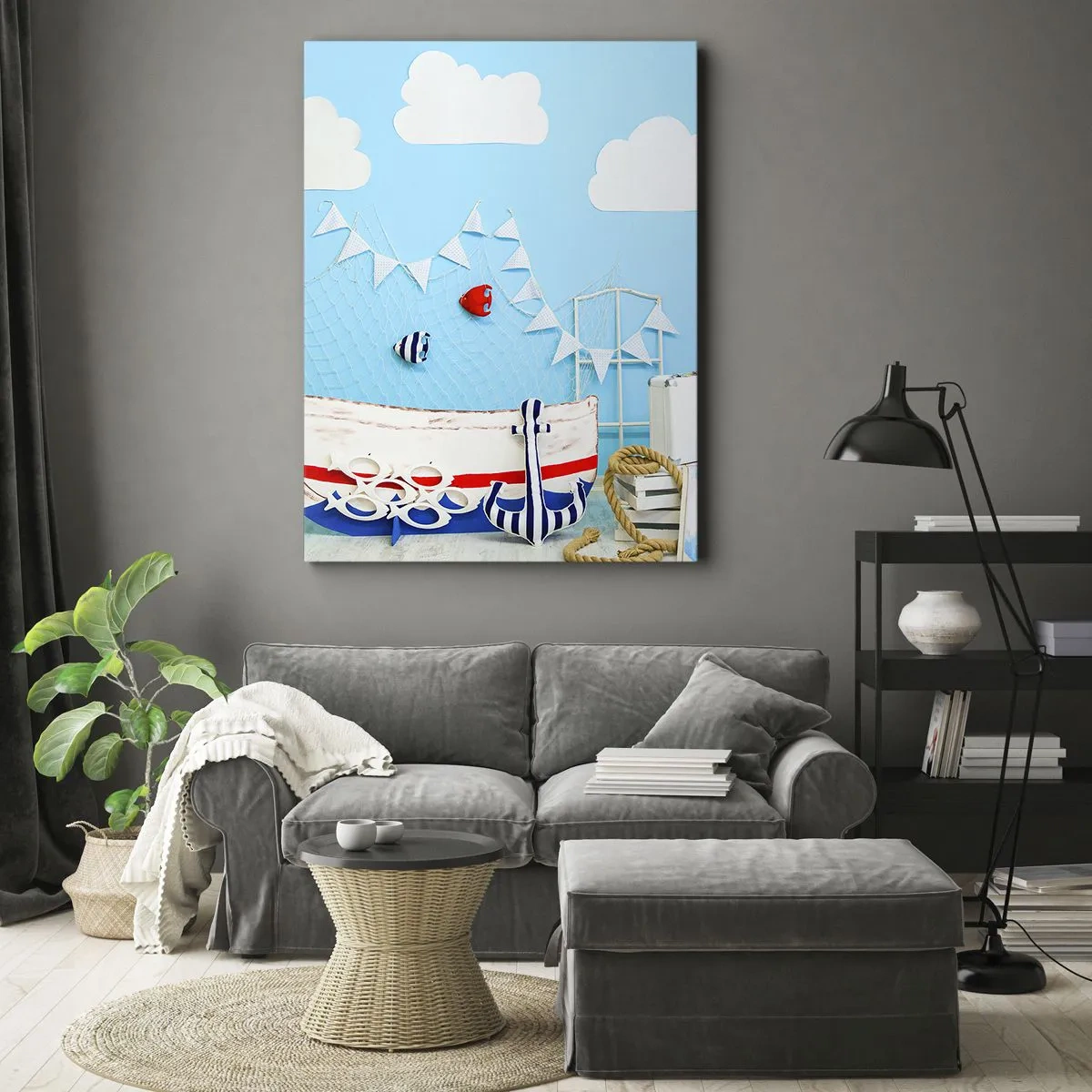 Impression sur toile - Image sur toile - Nostalgie infantile de l'aventure - 45x80 cm