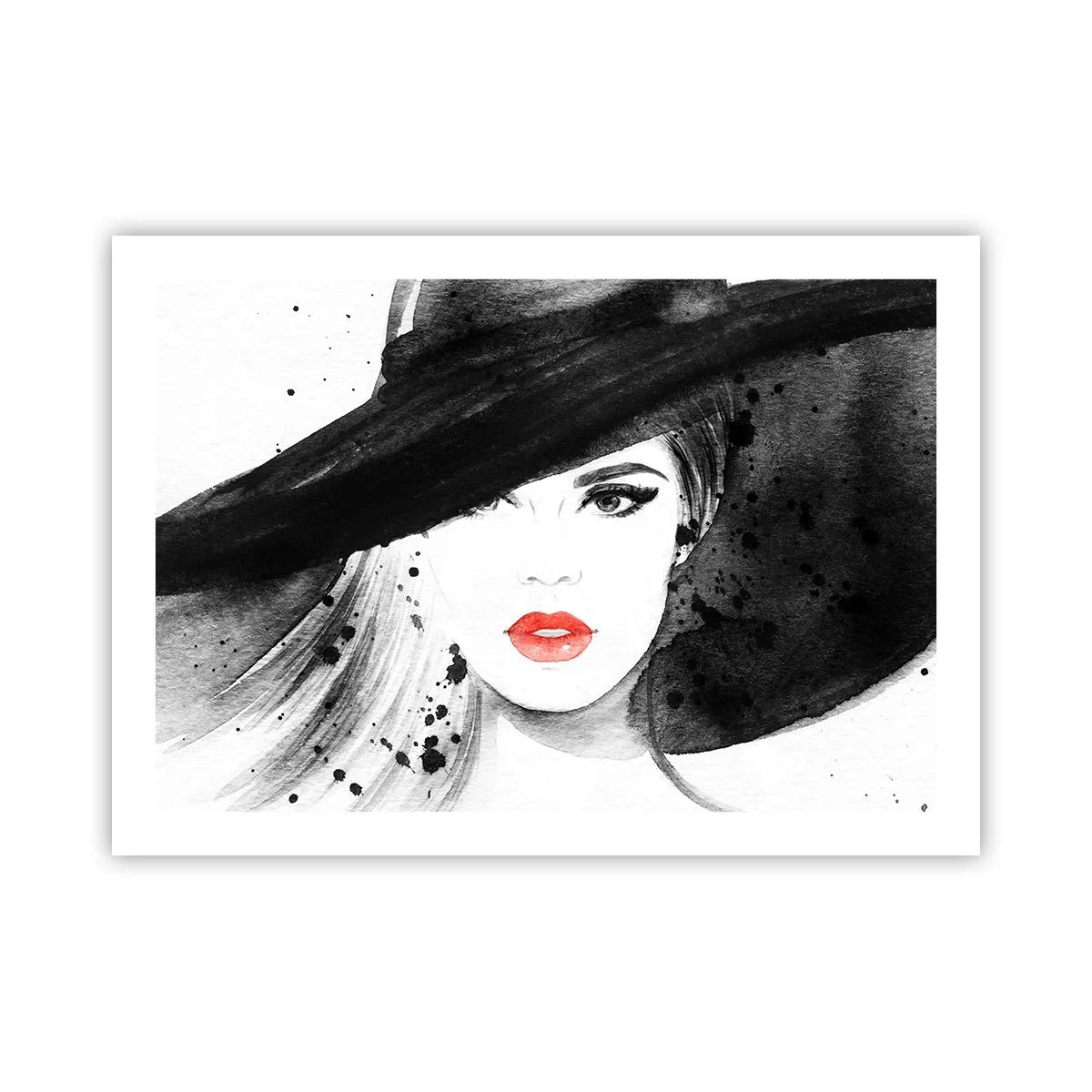 Affiche - Poster - Dame en noir - 70x50 cm