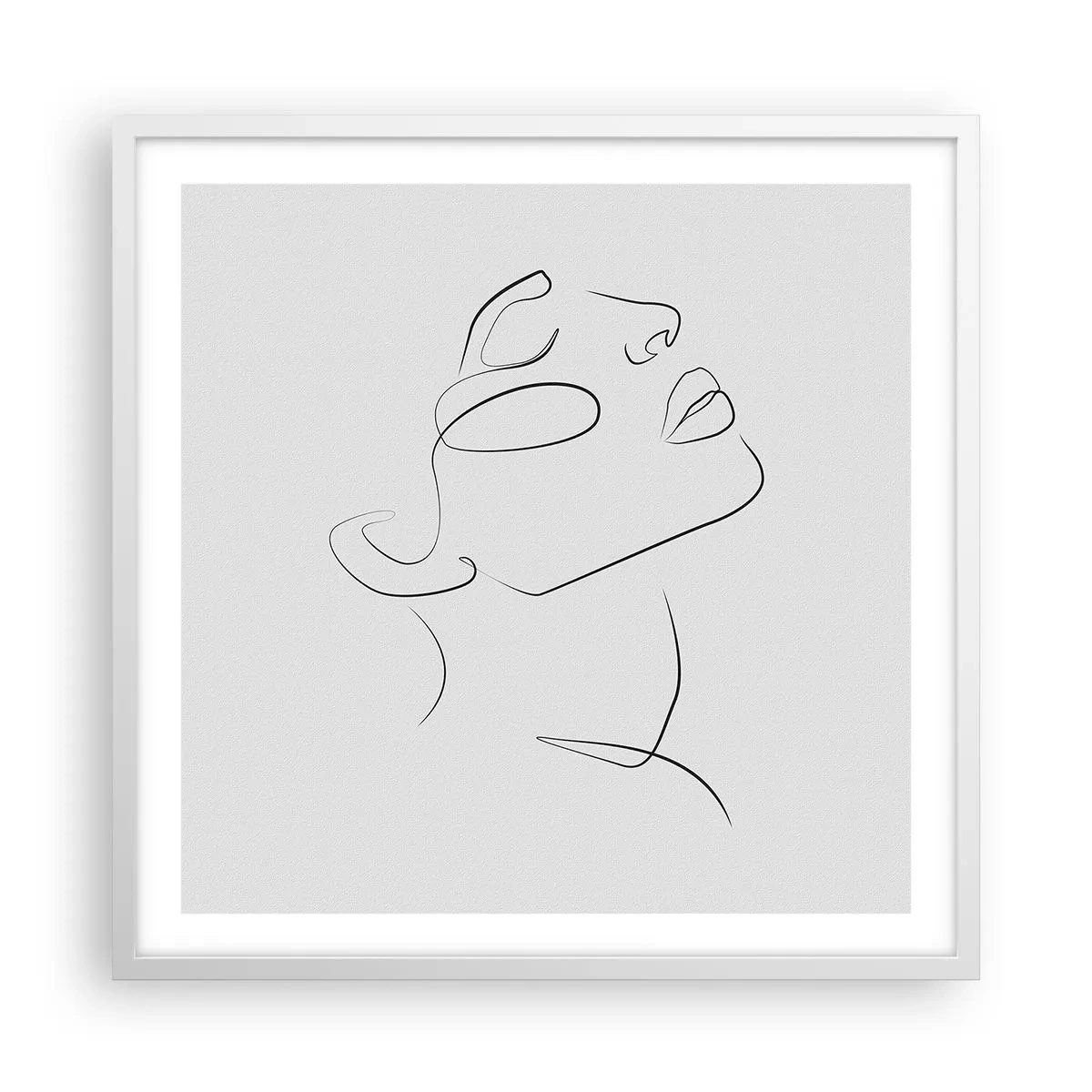 Affiche dans un cadre blanc - Poster - Méandre du rêve - 60x60 cm