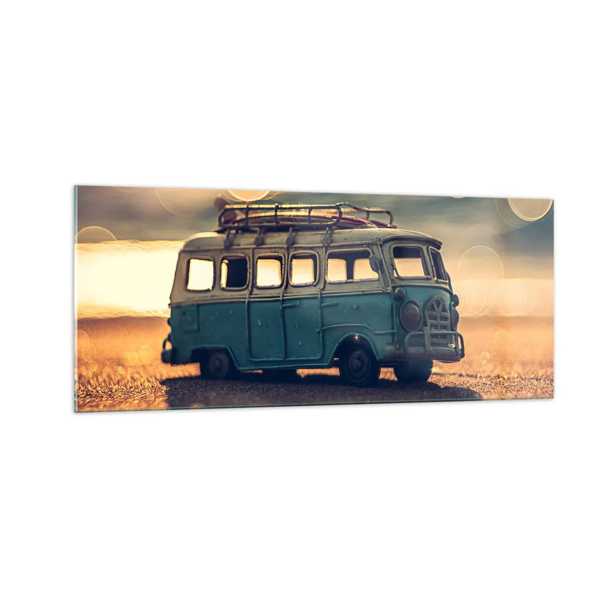 Impression sur verre - Image sur verre - La fin des idoles : argent et travail - 100x40 cm