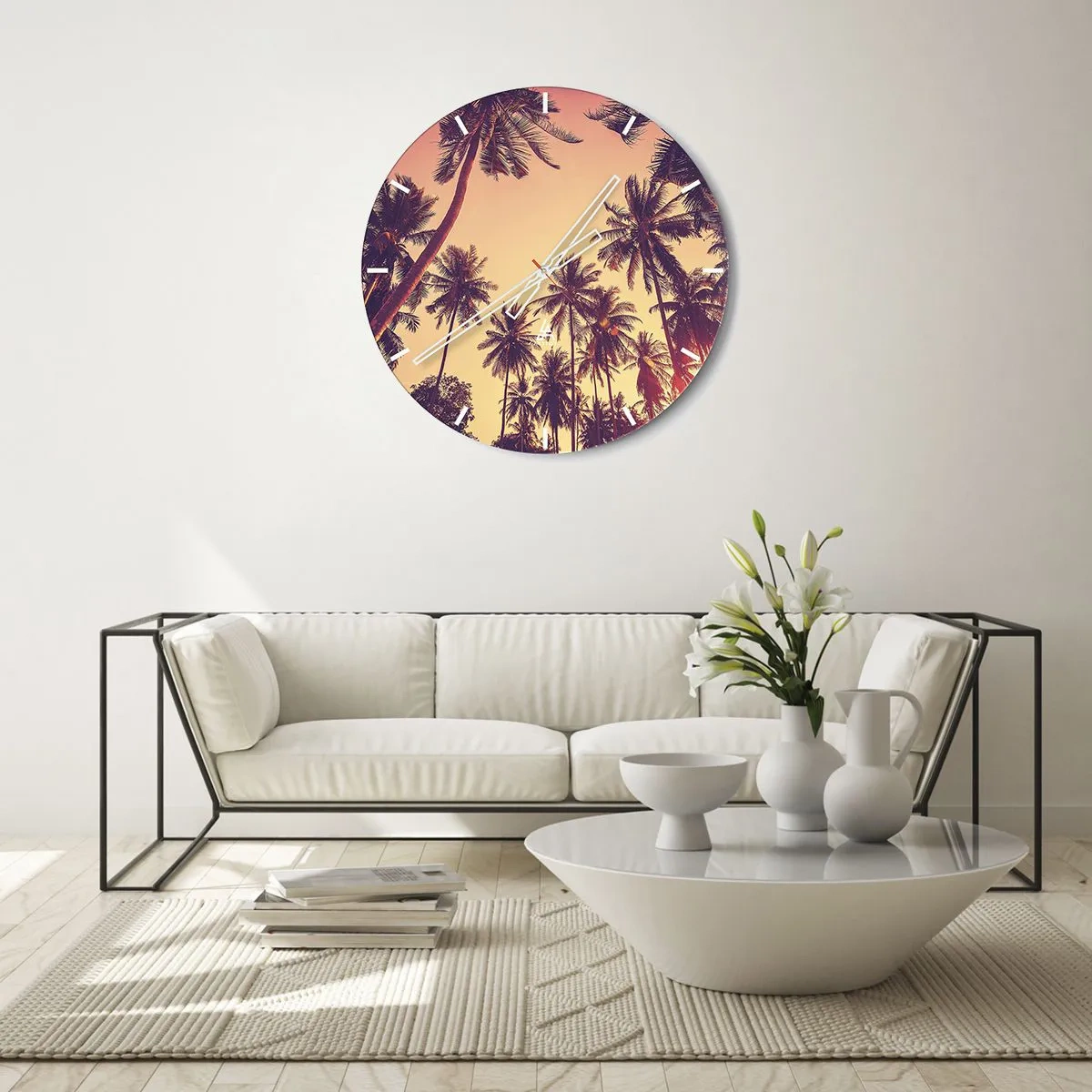 Horloge murale - Pendule murale - Variation tropicale - 40x40 cm