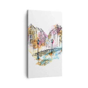 Impression sur toile - Image sur toile - Le coeur de la ville - 45x80 cm