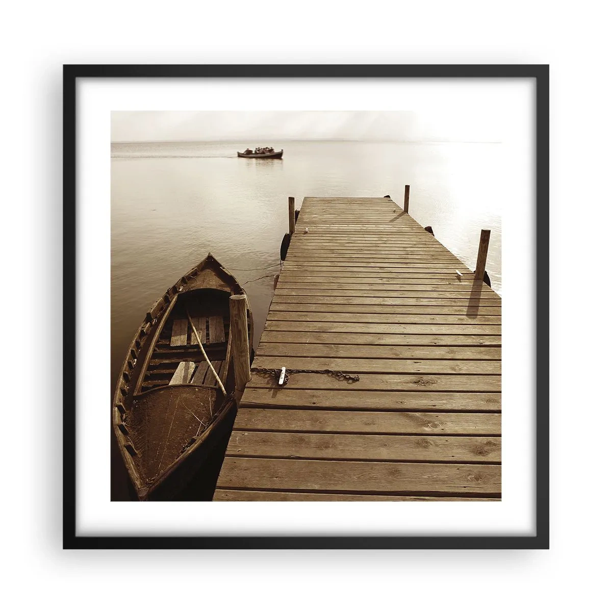 Affiche dans un cadre noir - Poster - Le grand silence - 50x50 cm