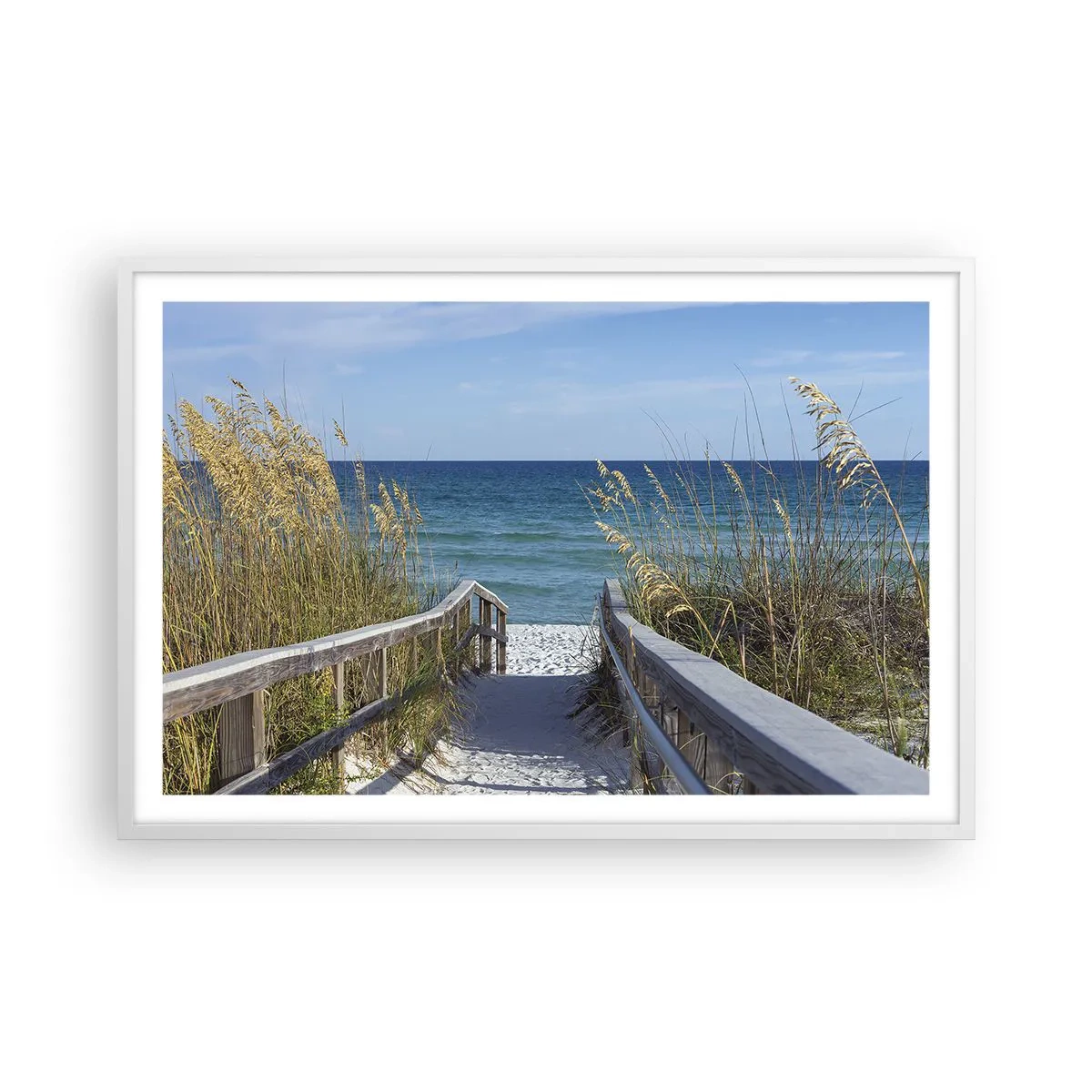 Affiche dans un cadre blanc - Poster - Au soleil, sous le vent - 91x61 cm