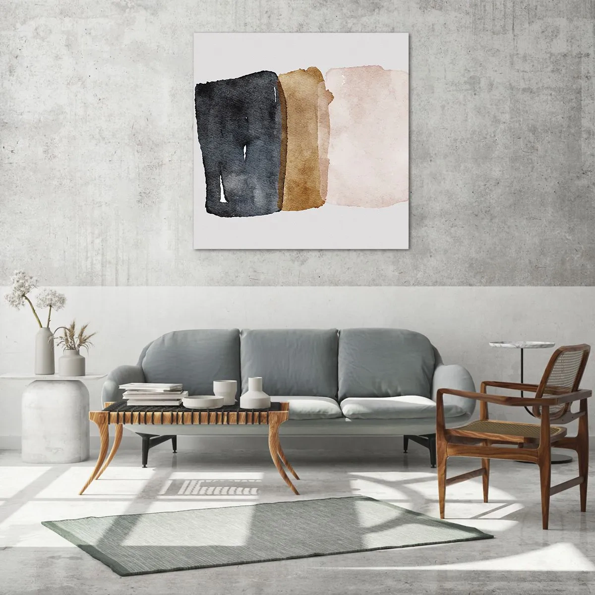 Impression sur verre - Image sur verre - Composition de couleurs de la terre - 60x60 cm