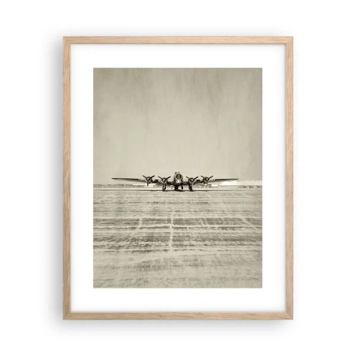 Affiche dans un chêne clair - Poster - Toujours prêt! - 40x50 cm