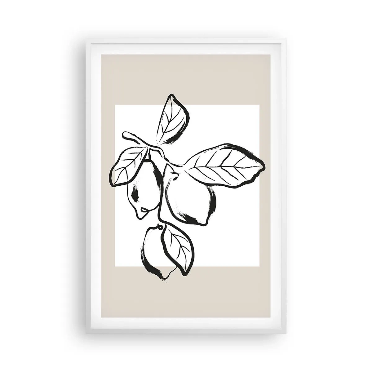 Affiche dans un cadre blanc - Poster - Où mûrit le citron… - 61x91 cm