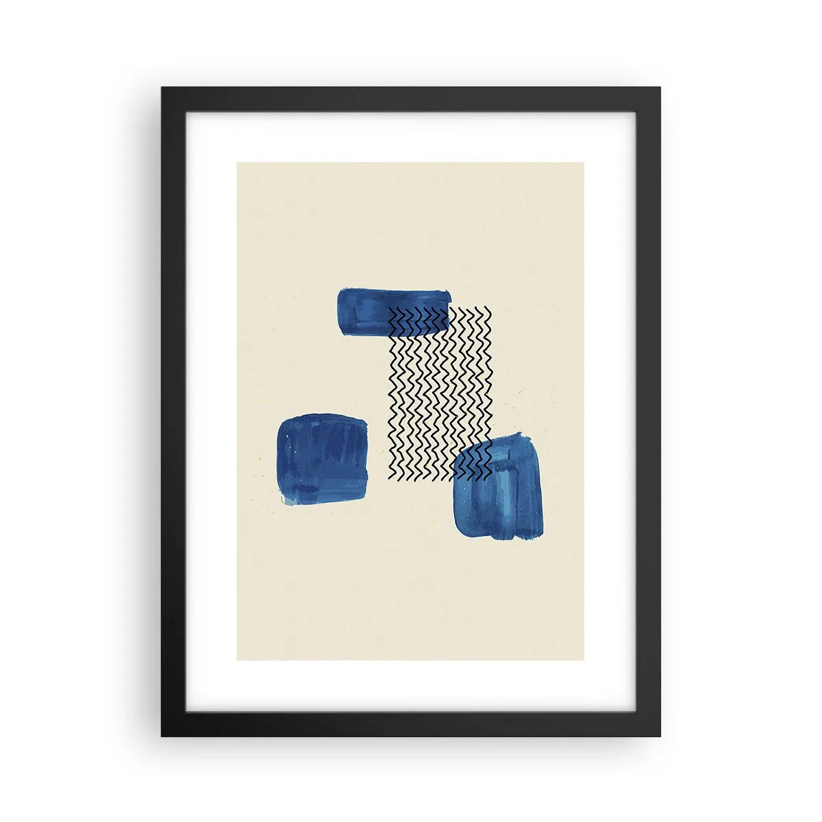 Affiche dans un cadre noir - Poster - Quatuor abstrait - 30x40 cm