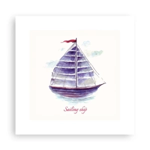 Affiche - Poster - Plein de voiles et d’eau calme - 30x30 cm