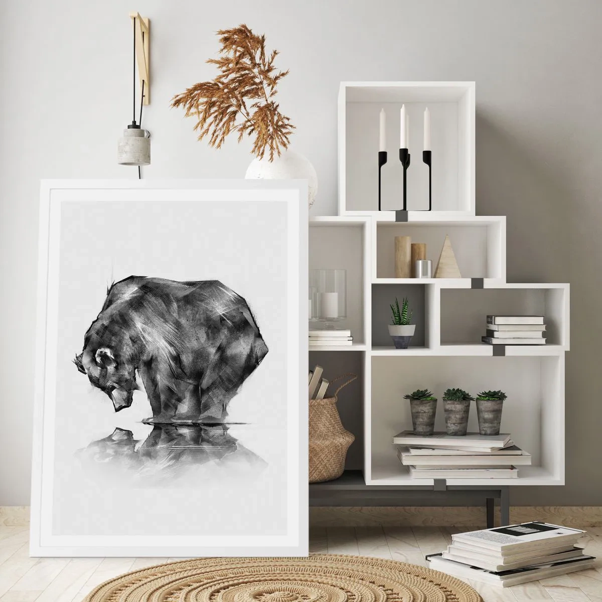 Affiche dans un cadre blanc - Poster - Ravi de rencontrer quelqu'un de proche - 61x91 cm