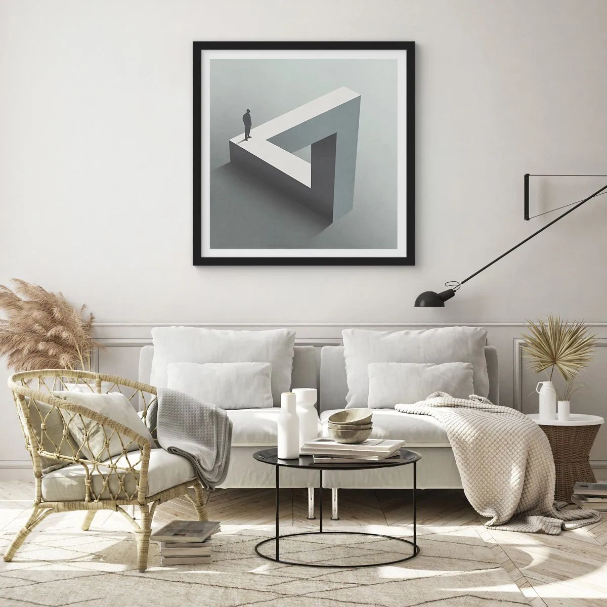 Affiche dans un cadre noir - Poster - Mais c'est possible - 60x60 cm