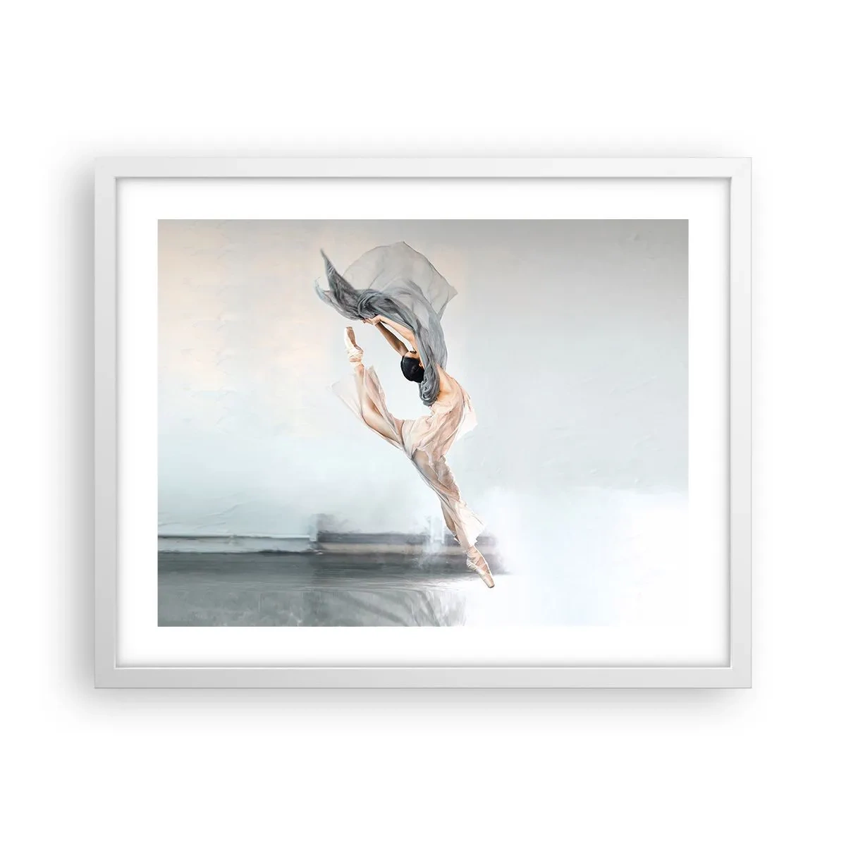 Affiche dans un cadre blanc - Poster - Dans le ravissement de la danse - 50x40 cm