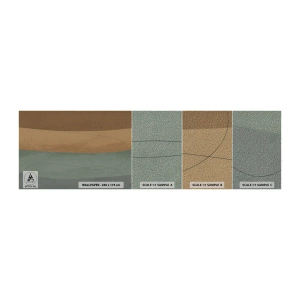 Échantillon de Papier Peint Premium Canvas - Composition horizontale - Abstraction, Morceau, Art moderne - 100x30 cm