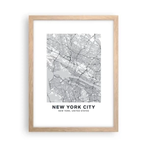 Affiche dans un chêne clair - Poster - Anatomie de la métropole - 30x40 cm