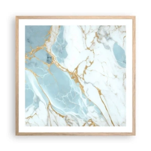 Affiche dans un chêne clair - Poster - Richesse en pierre - 60x60 cm