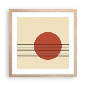 Affiche dans un chêne clair - Poster - Aux alentours et plus loin - 40x40 cm