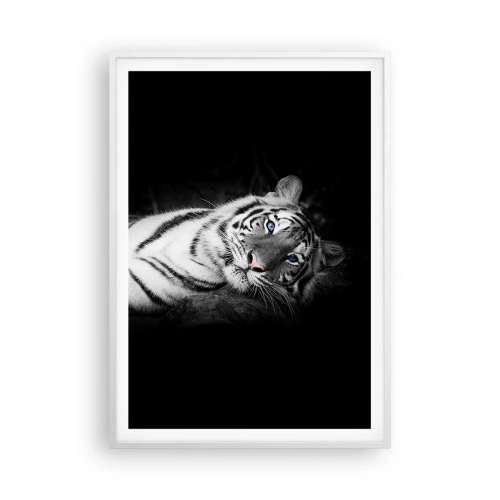 Affiche dans un cadre blanc - Poster - Sauvagerie et paix - 70x100 cm