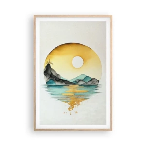 Affiche dans un chêne clair - Poster - Dans le cercle de la beauté - 61x91 cm