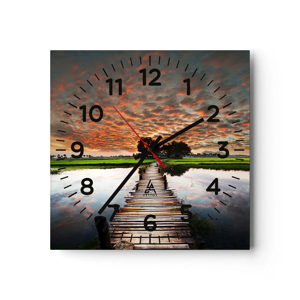 Horloge murale - Pendule murale - Étendez vos bras - respirez - 40x40 cm