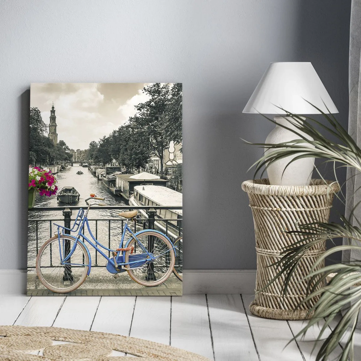 Impression sur toile - Image sur toile - Couleurs de rue d'Amsterdam - 45x80 cm