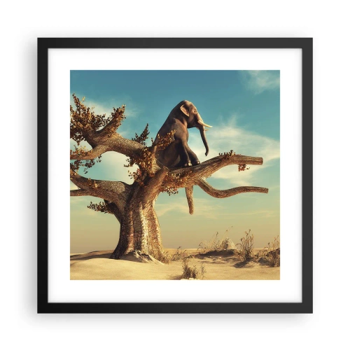 Affiche dans un cadre noir - Poster - Nouveau point de vue - 40x40 cm