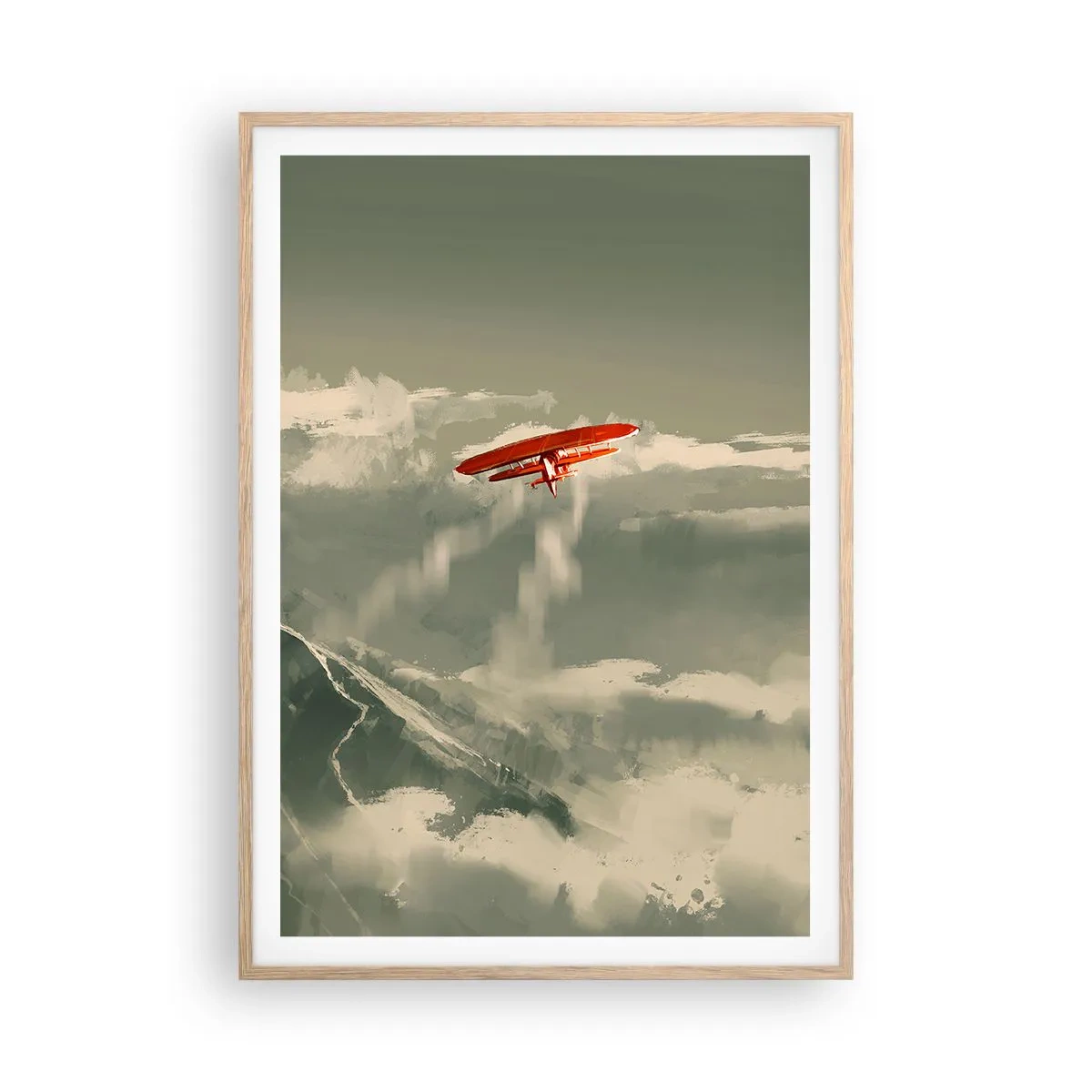 Affiche dans un chêne clair - Poster - Pionnier intrépide - 70x100 cm