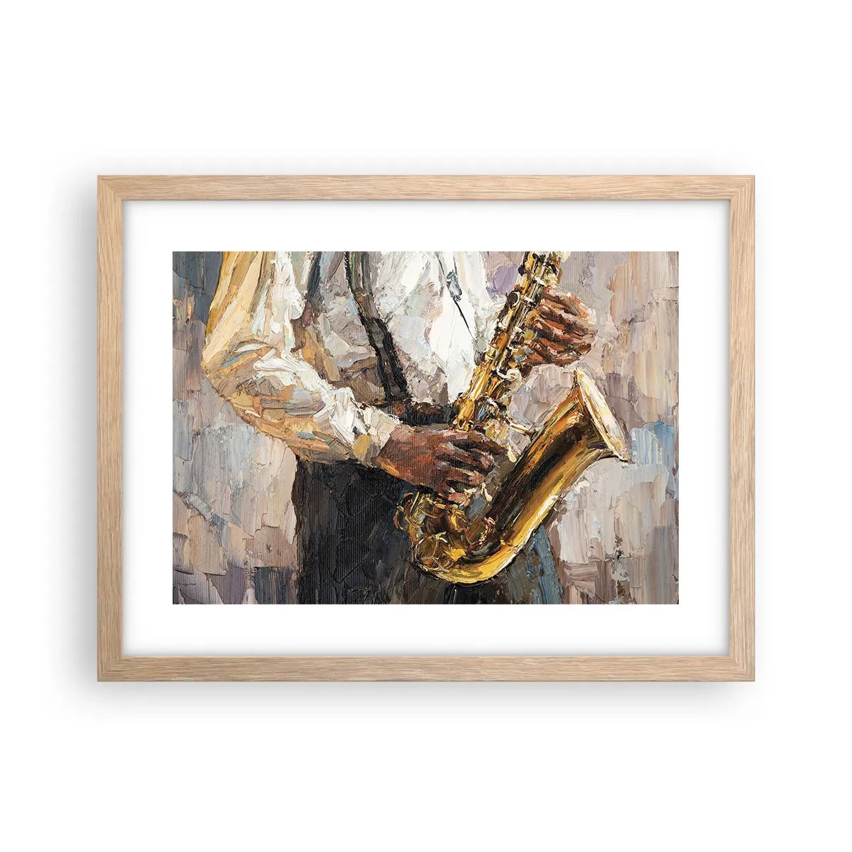 Affiche dans un chêne clair - Poster - C'est l'heure du solo - 40x30 cm