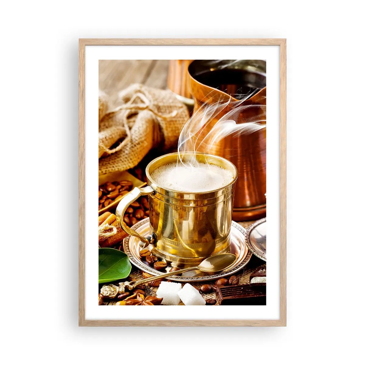 Affiche dans un chêne clair - Poster - Bonne journée! - 50x70 cm