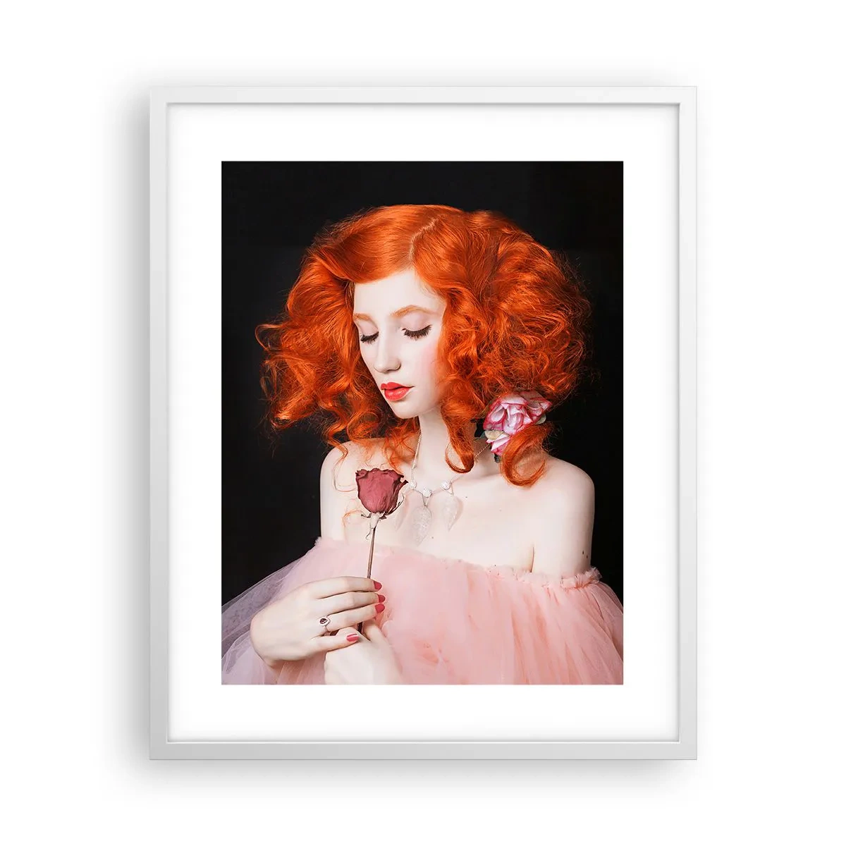 Affiche dans un cadre blanc - Poster - De style baroque - 40x50 cm