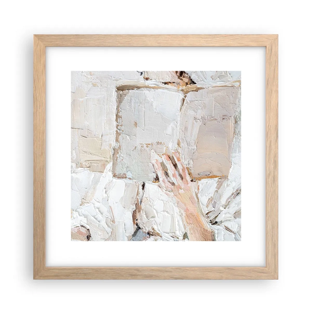 Affiche dans un chêne clair - Poster - Dans un autre monde - 30x30 cm