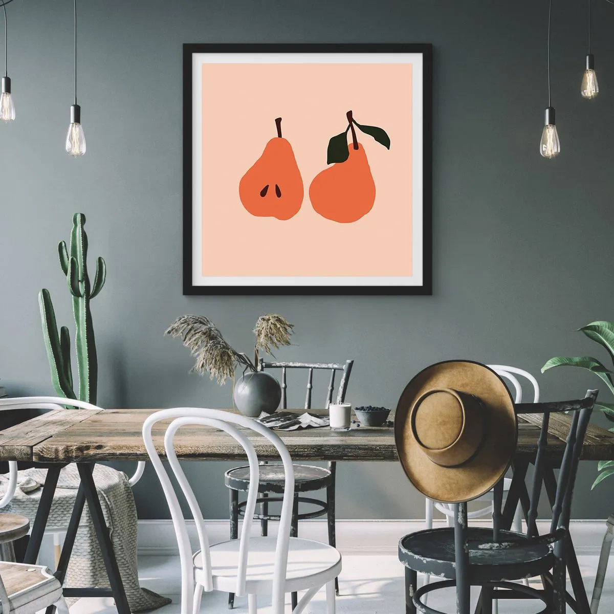 Affiche dans un cadre noir - Poster - La douceur elle-même - 40x40 cm