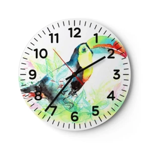 Horloge murale - Pendule murale - Aussi coloré que l'Amérique du Sud - 40x40 cm