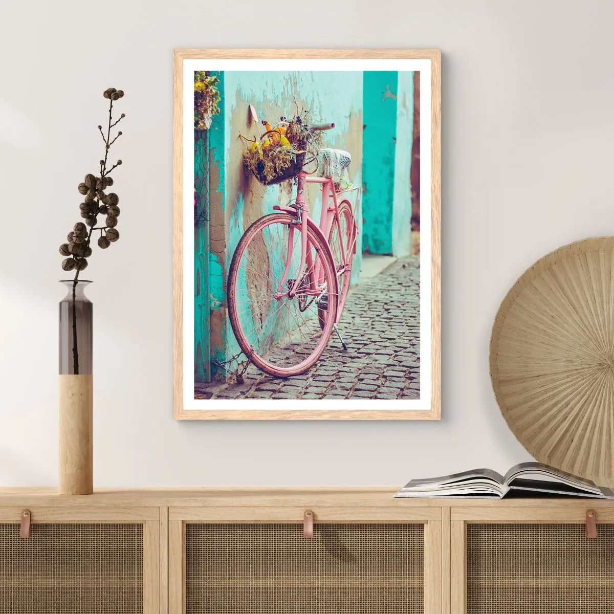 Affiche dans un chêne clair - Poster - Je reviens tout de suite - 70x100 cm