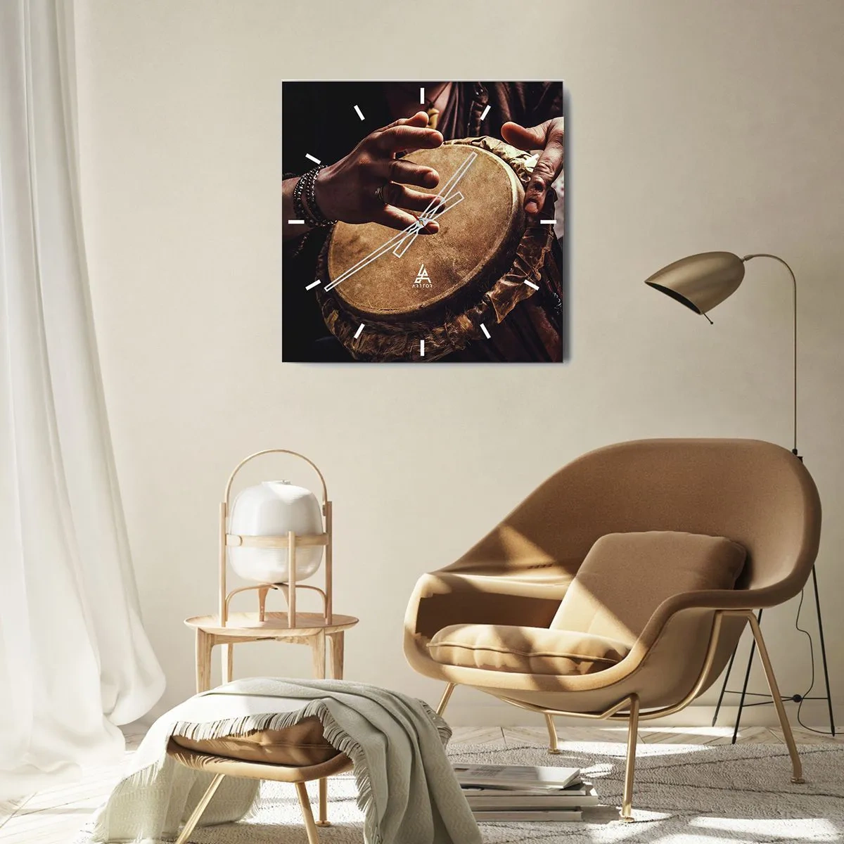 Horloge murale - Pendule murale - Au rythme du coeur - 40x40 cm