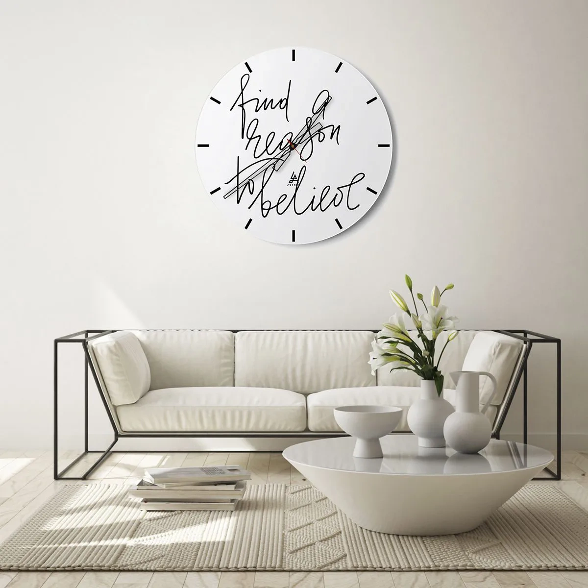 Horloge murale - Pendule murale - C'est possible - 40x40 cm