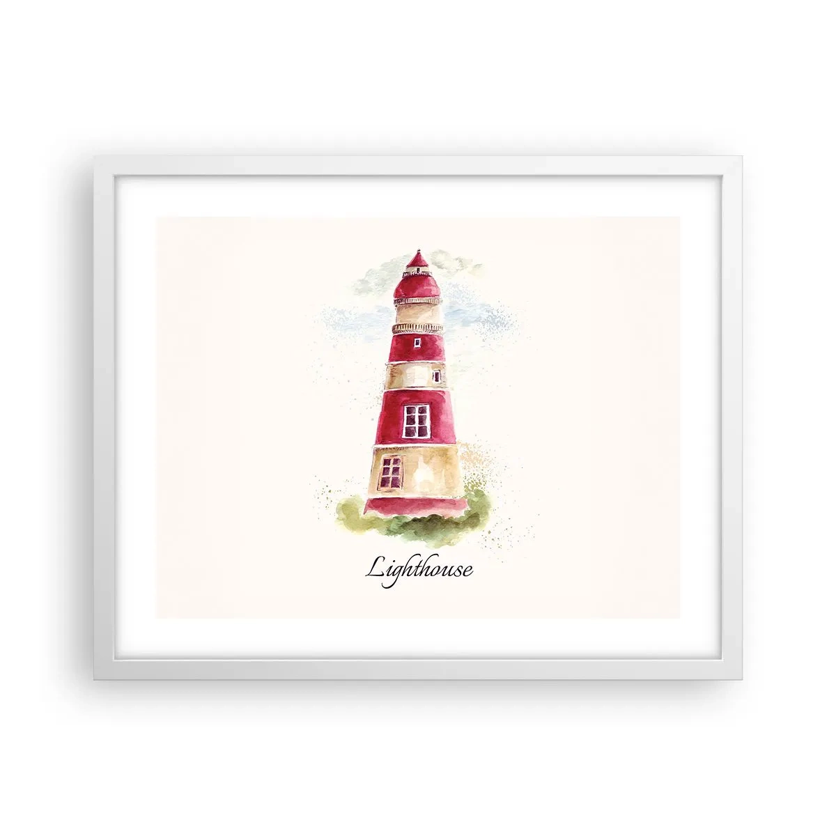 Affiche dans un cadre blanc - Poster - Il y a toujours beau temps autour - 50x40 cm
