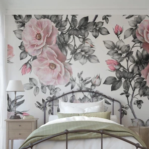 Papier Peint Photo Standard Eco - Se perdre dans les fleurs des roses - Fleurs, Rose, Jardin - 350x256 cm