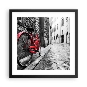 Affiche dans un cadre noir - Poster - La vraie beauté ne vieillit pas - 40x40 cm