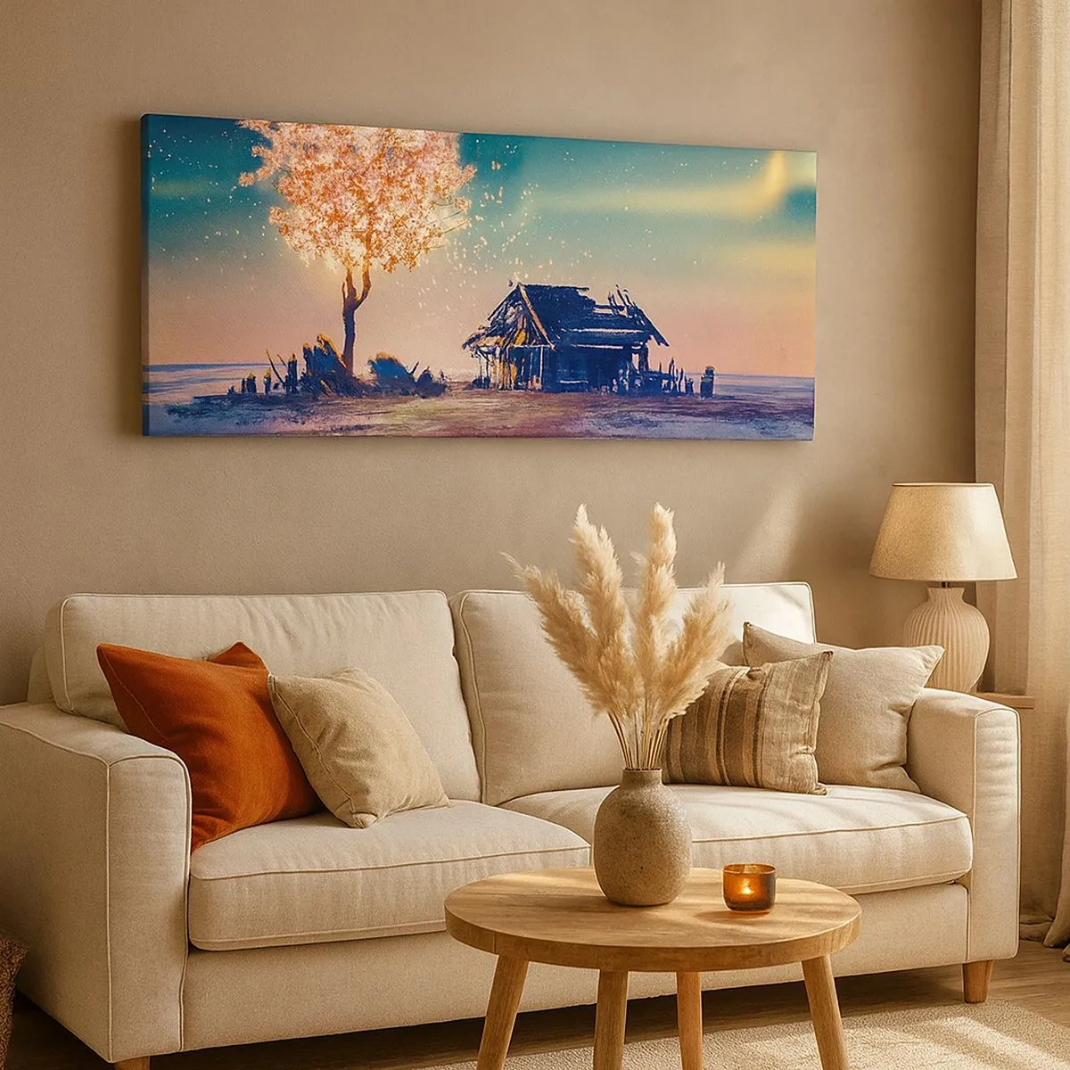 Impression sur toile - Image sur toile - La nature ne passe pas - 100x40 cm