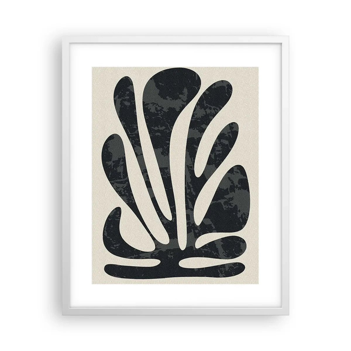 Affiche dans un cadre blanc - Poster - Abstraction à plusieurs doigts - 40x50 cm