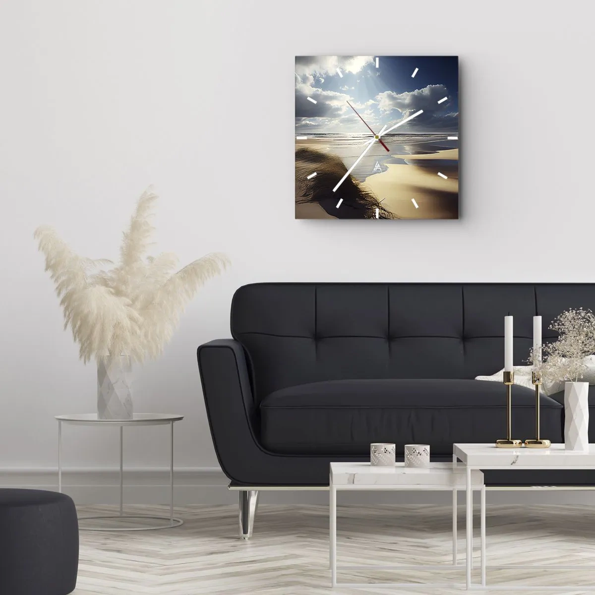 Horloge murale - Pendule murale - Plage, plage sauvage - 40x40 cm