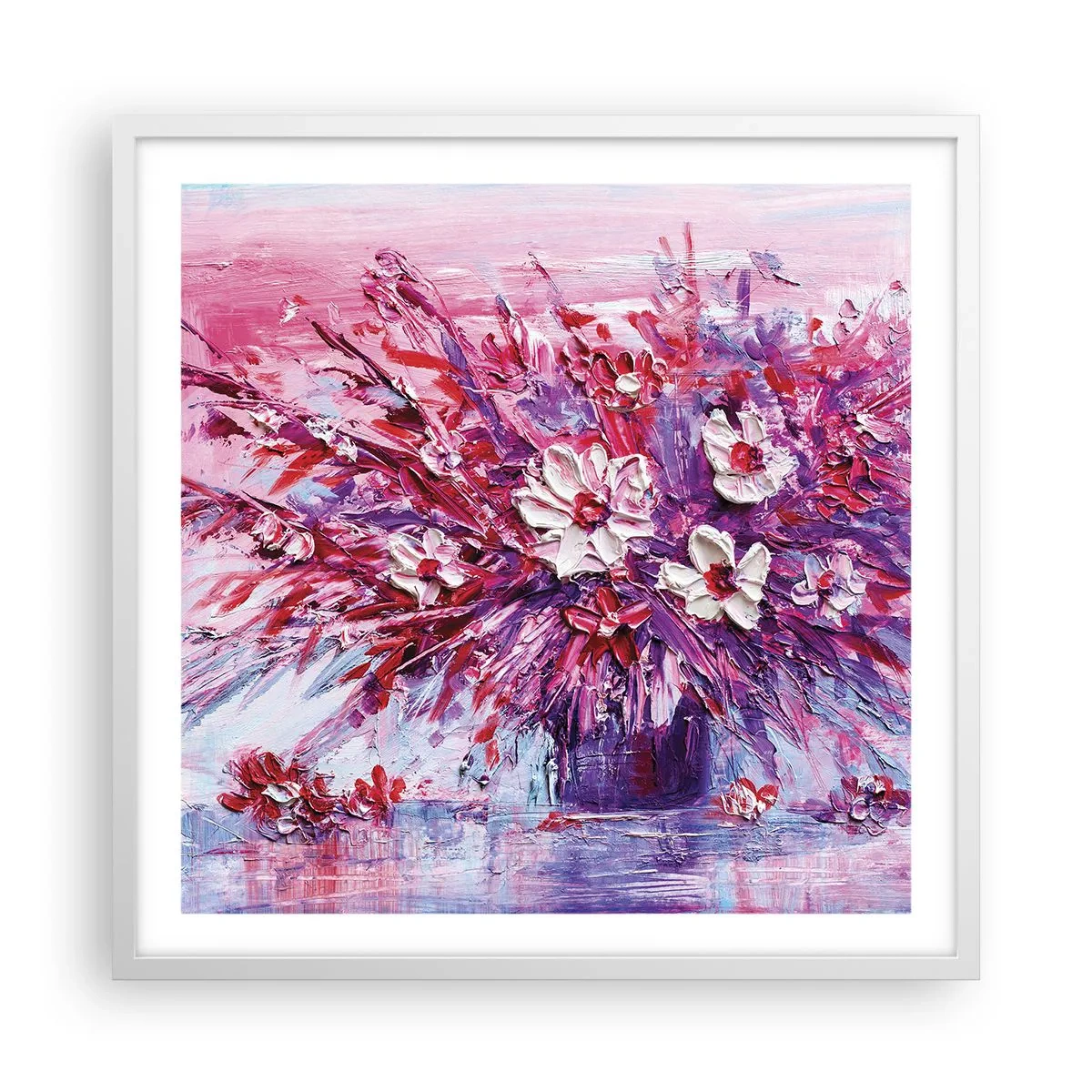 Affiche dans un cadre blanc - Poster - Innocence et passion - 60x60 cm