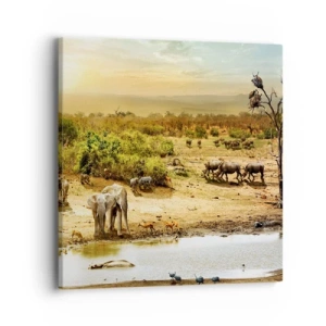 Impression sur toile - Image sur toile - "Et d'Eden coulait une rivière..." - 40x40 cm