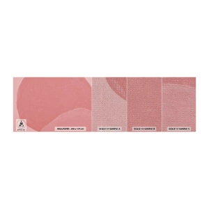 Échantillon de Papier Peint Premium Sand - Composition organique en rose - Pastel, Formes, Minimaliste - 100x30 cm